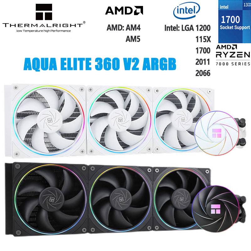 Aio Liquid Cooler - Thermalright-Refroidisseur de liquide ARGB blanc, réveiller