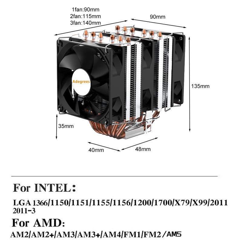 Refroidisseur d'air CPU à 6 ca - Air Cooler Cpu avis et prix